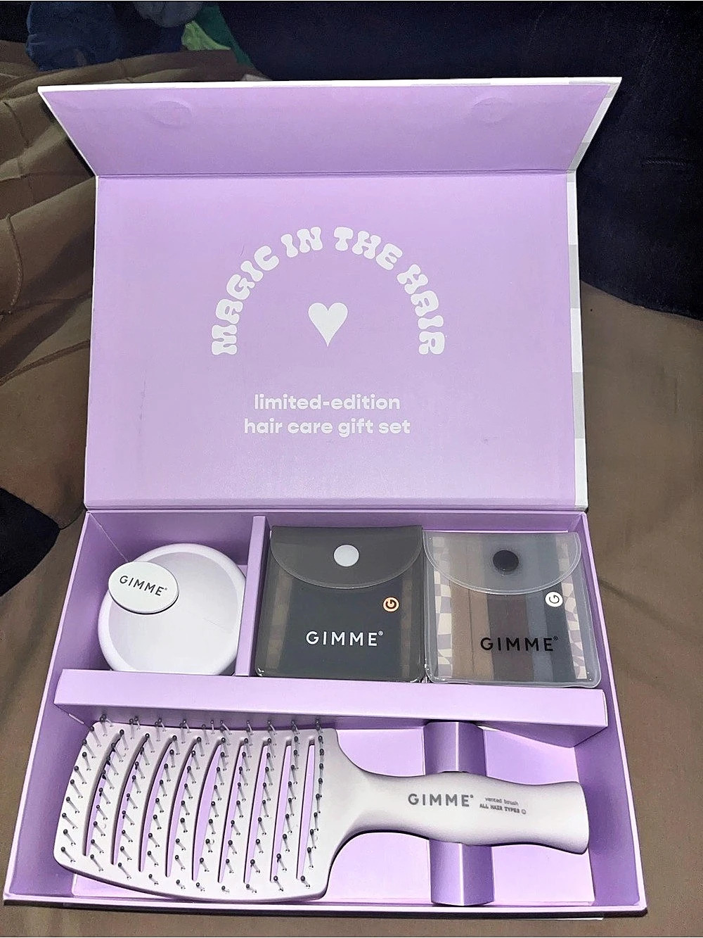 GIMME limited-edition hair care gift set Purple Hair Tool Gift Set NWT